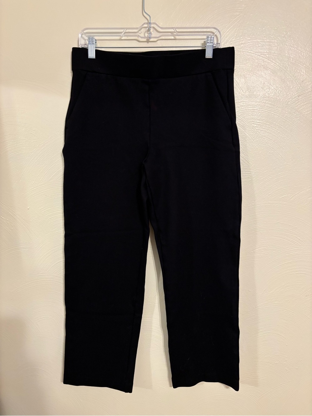 LOFT Black Pull-On Ankle Pants Women’s Size Large Stretch Career Work